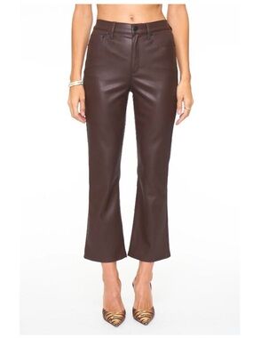 Pistola Lennon High Rise Crop Boot Pant in Leather
